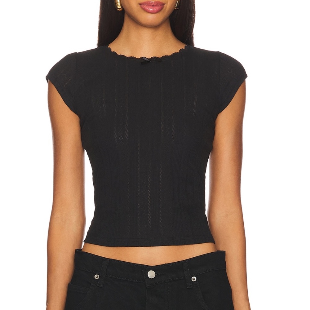 NIIHAI Daisy Tee in Black
